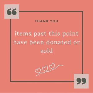 SOLD & DONATED ITEMS